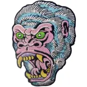 Embroidered Patches Iron Sew On transfers appliques Gorilla ROCK Biker Badges