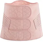 [VIDECOR] Postpartum Belly Band Abdominal Binder Belly Wrap C Section Recovery Belt Back Support Waist Shapewear Compression Wrap,Pink-XXLarge