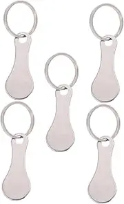 [KALLORY] 5Pcs Trolley Tokens Keychain Portable Shopping Cart Tokens for Easy Access Keyring Ornaments for Supermarkets and Grocery Carts