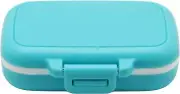 Small Pill Box Supplement Case For Pocket Or Purse - 3 Removable Compartm