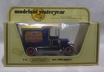 KKar Matchbox - 1978 Yesteryears - 1912 Ford Model "T"- Blue & Yellow - Bird's