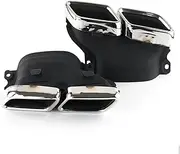 Compatible For Benz W205 Stainless Steel AK Carbon Fiber Dual Muffler Tip Tip Double Automobile Exhaust Tail Throat