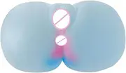 Big butt entity doll yin hip mold male full silicone transparent double channel adult male masturbation prostate masturbation comfort massage exerciser