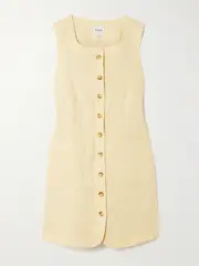 [Posse] Posse - Emma Linen Mini Dress - Yellow - small small Yellow
