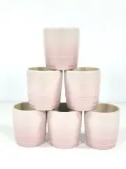 Le Creuset Stoneware Signature Petite Tasse Tasting Cups Set of 6 ~ SHELL PINK