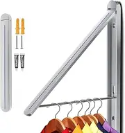 Ithywat Clothes Drying Rack,Wall Mounted Clothes Hanging Rack,Retractable Folding Hanger,Laundry Room Organization,Drying Racks for Laundry,Bathroom,Garage,Indoor&Outdoor Aluminum1pcs
