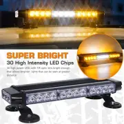 Lot 2pc Magnetic Roof Amber White Strobe Warning Light Construct'n Tow Plow Repo