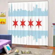 Great Red Star Flying 3D Curtain Blockout Photo Printing Curtains Drape Fabric