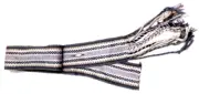 HANDWOVEN INKLE LOOM SASH / BELT 40" x 2.3" belt, one braided end cl88cr M3