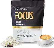 LIFESTACKS - Focus Coffee Creamer for Energy & Clarity MCT Powder + Nootropics + Productivity-Boosting Adaptogens