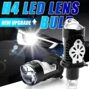 2X H4 Mini Bi-LED Projector Lens LHD LED Headlight Bulbs Hi-Low Retrofit 12000LM (for: Mini)