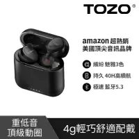 在飛比找momo購物網優惠-【TOZO】T6S降噪輕巧真無線藍牙耳機(專屬APP/無線充