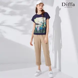 【Diffa】單邊貼袋長褲-女