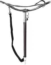 Gentry Choice Outdoor Walking Stick With Adjustable Leather Seat - Portable High Chair, Backpacking Camping Folding Stool for Fishing and Spectator Events