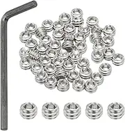 uxcell 1/4-20x3/16 Internal Hex Socket Set Grub Screws, 50 Pcs 304 Stainless Steel Cup Point Set Screw with Hex Key Wrench for Door Handles Bathroom Fixtures