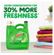 Gain + Oxi Liquid Laundry Detergent – Original Scent, 159 Loads, 170 fl oz -