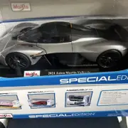 Aston Martin Valkyrie 2021 Silver 1/18 Diecast Model Car By Maisto Ages 3+