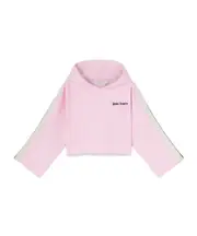 Palm Angels Kids Logo Printed Cropped Hoodie 12,8Y,6Y,14Y,12Y,12,10Y rose powder