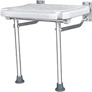 FFSPIIO Tub Foldable Wall Shower Stools, Elderly Disabled Anti-Slip Bathroom Bath Bench Wall Mounted Folding Shower Seat Shower Chair