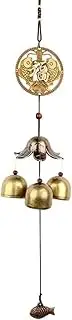 Metal Copper Wind Chimes Fish Metal Bell Feng Shui Hanging Wind Chime Ornament