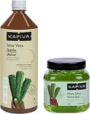 Kapiva Aloe Vera Amla Juice + Aloe Vera Gel | Skin & Hair Care Combo