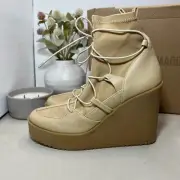 Steve Madden Atomic Lace Up Wedge Heel Ankle Boots Women's US 9.5 M NWB