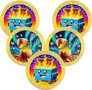 5pcs Emerging from Cocoon Dumpster Fire Coin - The Strongest Steel is Forged Dumpster Fire Challenge Coin - Funny Desk Accessories for Work - Emotional Support Inspirational Gifts for Men Women