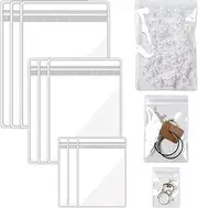 Zsxdc 150 Pieces Jewelry Bag Self Seal Plastic Zipper Bag Clear PVC Rings Earrings Packing Storage Pouch Jewelry Transparent Lock Bags Jewelry Storage Bags 2 x 2.8 inch,2.8 x 3.9 inch,3.5 x 5 inch