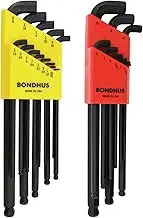 Bondhus 20599 0.050-3/8-Inch and 1.5-10mm Stubby Ball End Hex Key Double Pack