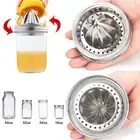 Stainless Steel Juicer Lid For Mason Jars Metal Citrus Lemon Juice Squeezer DIY