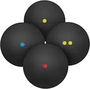 TOGEVAL Squash Balls 4 Pack Bounce Small Elastic Single Dot Rubber Practice Equipment Racket Sports Sports Theme Party Favors