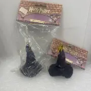2 Harry Potter Christmas Ornaments Sorting Hat Kurt S. Adler Warner Bros 2000