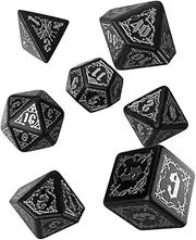 Q Workshop Bloodsucker Black & Silver Dice 7-Pieces Set