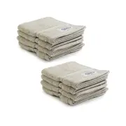 8pc Onkaparinga 30x30cm Flinders Face Washer 600gsm Linen