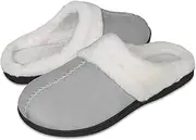 [WateLves] Men's Women's Winter Slippers Memory Foam Warm Comfortable Plush Slippers Home Non-Slip Slippers Shoes Indoor Outdoor
