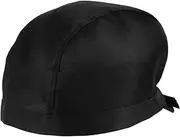 [VALICLUD] Fashion Chefs Hat with Ribbon Black Pirate Turban for Kitchen and Catering Comfortable Soft for Chefs Cooks and Bakers Fits Adults