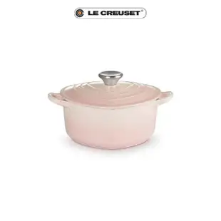 【Le Creuset】琺瑯鑄鐵鍋愛心鍋 20cm 貝殼粉