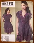 VTG Vogue Patterns 2010 Anna Sui size EE 14-16-18-20 Uncut Pattern V1178 dress