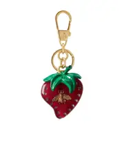 Gucci bee strawberry-shaped keyring One size Red
