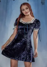 [Widow] Will Never Wilt Crushed Velvet Mini Dress