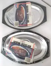 Lot Of Nordic Ware "Serva-Sizzler" Hot Cold Serving Platters Holders Insulated