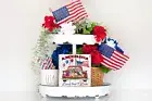 America Land That I Love Patriotic Handmade Wood Mini Small Sign