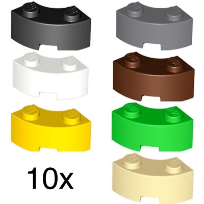 LEGO NEW Brick, Round Corner 2 x 2 Macaroni w/ Studs - Pick Your Colors - QTY 10