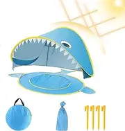 Playhouse Tent | Cartoon Beach Play Tent | UV Protection, Built-in Small Pool, Portable Sun Shelter, Foldable Baby Outside Sunshade for Backyard