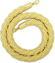 Rope Barriers, Rope Barrier Belt Crowd Control Stanchion Rope 3/4/5/8Ft,Braided/Twisted Hemp Rope Barrier for Queue Divider, Queue Line Barrier, Rope Barrier, 3.2cm(Yellow,1.2m/4ft/47in)