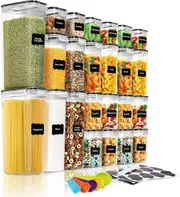 24PC Airtight Food Containers Set for Kitchen Organization - BPA Free