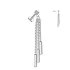Piercing Ear Labret Steel Triple Chains Bars
