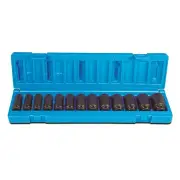 Action 6051R1301 - Impact Socket Set 3/8" Drive Deep Magnetic 6-Point - 13 Piece Metric