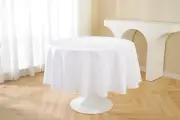 Craft And Party Premium Polyester Tablecloth - 108" Round White Tablecloth