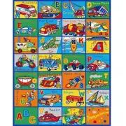 Kids Children Rug ABC Transportation Car Educational 39" x 58" NON SKID Area Rug
